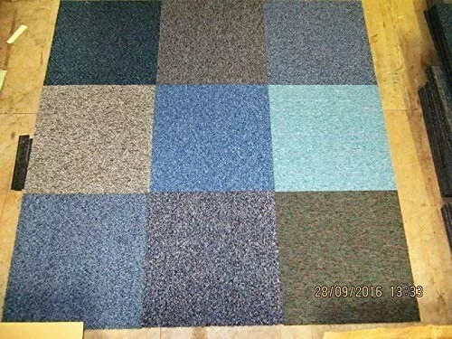 20 x Random Colours Carpet Tiles 5m2 Heavy Duty Commercial Premium Garage Porch