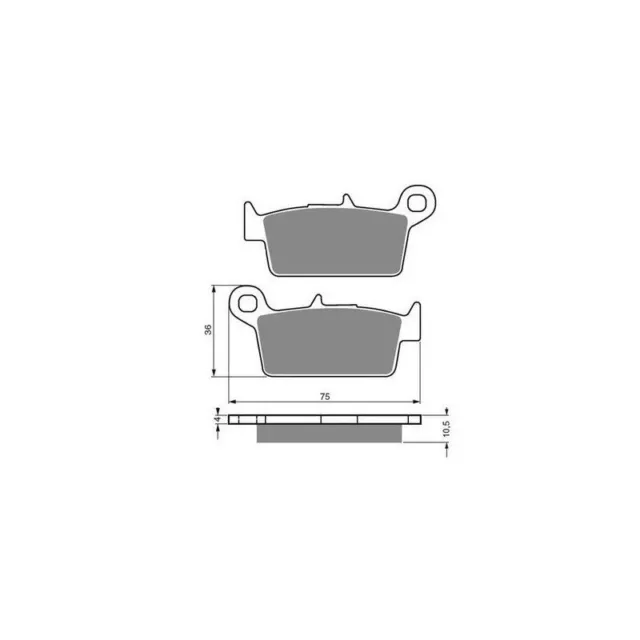 Plaquettes de frein arrière Gas-Gas MX 200 R 1999 - 2000