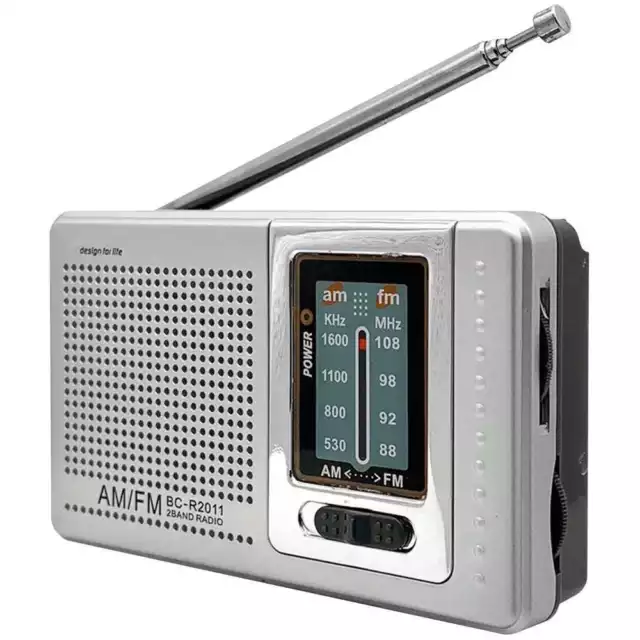 Mini Radio Portable,Poste Radio Transistor Avec Bouton FM Et Indicateur De  Signa
