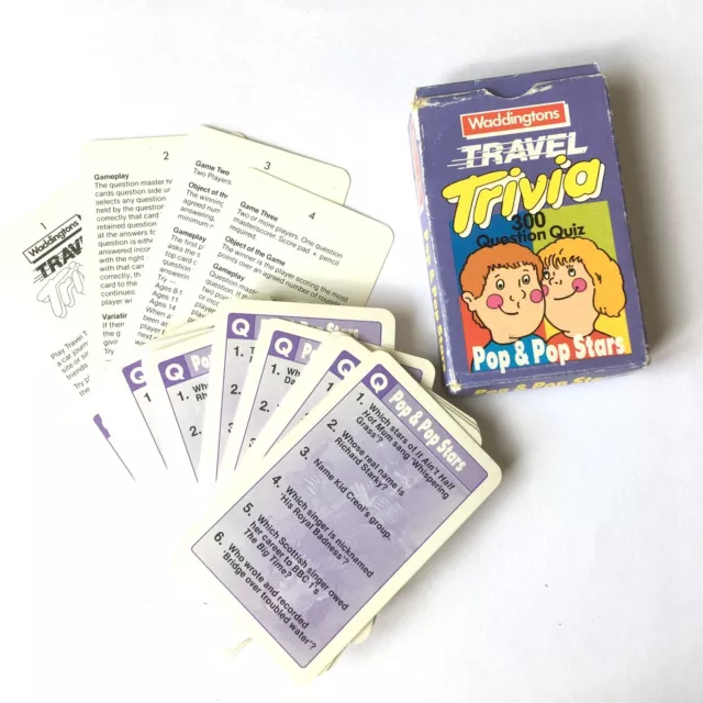 Vintage TRAVEL TRIVIA Game by Whitehall Games World-wide Questions