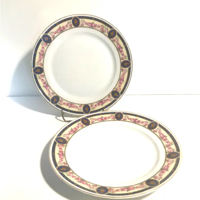 Antique  pair of  Gebruder Benedikt Czechoslovakia Porcelain  lunch plates #1102
