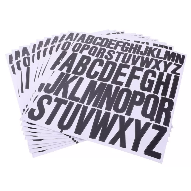 10 Sheets black alphabet stickers Sign Self Adhesive Stick On Letters for Door