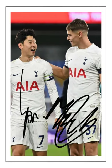 SON & MICKY VAN DE VEN Signed Autograph 6x4 PHOTO Gift Signature Print TOTTENHAM