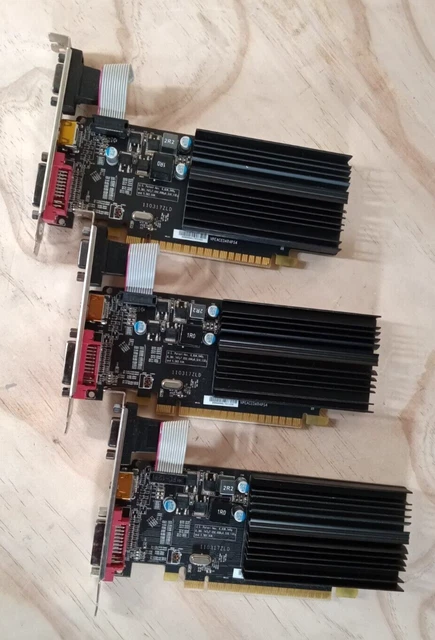 LOT of 3 XFX ATI Radeon HD 5450 1 GB GDDR3 PCI Express x16 Desktop Video Card