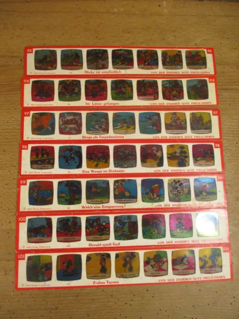 Walt Disney Kinder Kino Projektor Film Dias 95-101 Spielzeug Kenner 80er Jahre