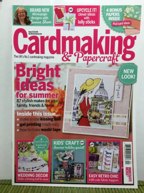 Revista Cardmaking & Papercraft Reino Unido Agosto 2013 Edición 21 Upcycle Fácil Retro