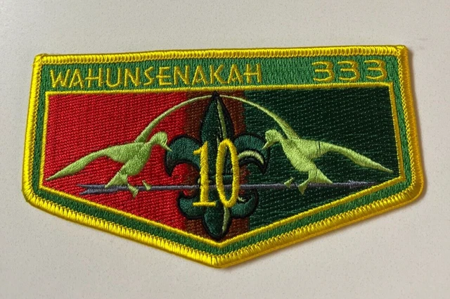 Boy Scout OA 333 Wahunsenakah Lodge Flap S30 10th Anniversary