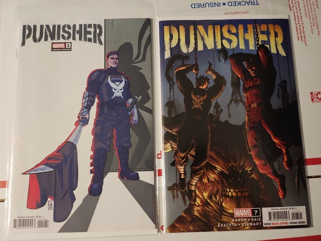 Punisher #1 7 lot of 2 books- Marvel Comics 2022 NM