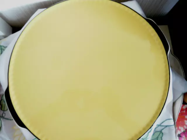 Servierplatte  Kuchenplatte Villeroy & Boch gelb schwarz Made in France Saar