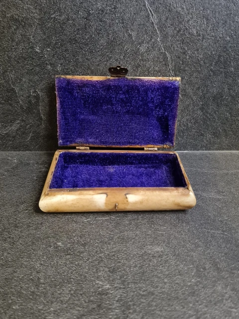 Grande Boîte à Bijoux En Os De Chameau Poli - Fabriquée En Inde, Vintage, Occasion