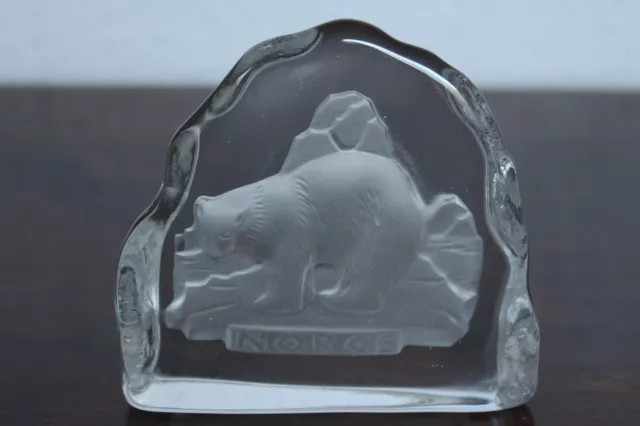 Decorative Kristallbild With Polar Bear From Norway #10313