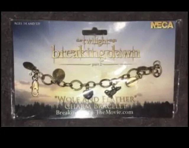 The Twilight Saga Breaking Dawn Part 2 - “Wolf and Feather” Charm Bracelet