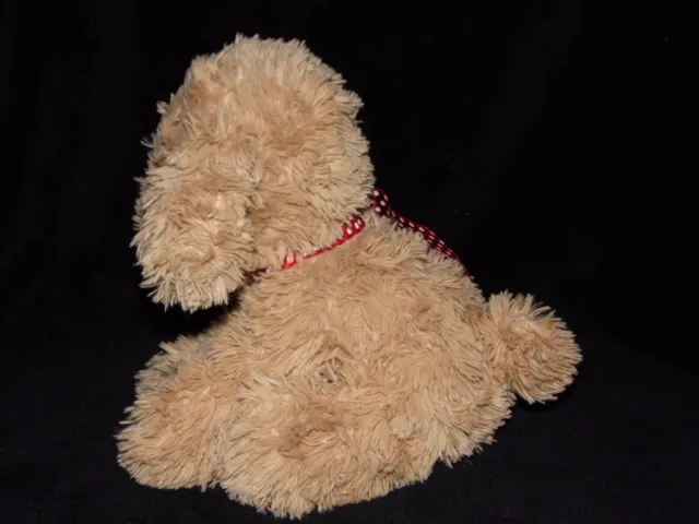 Card Factory dog soft toy brown Love and Cuddles puppy comforter red ribbon