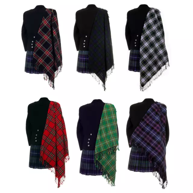 Nuovo tartan scozzese purled frange budget mosca a quadretti per kilt nella gamma di tartan 2