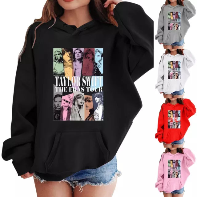 Kids Girls Taylor Swiftie Printed Hoodie Sweatshirt Casual Pullover Tops Jumper