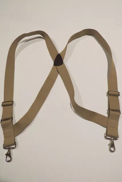 Men's Suspenders: Side Grip, Stainless Steel Loop Snaps, Clips, U.S Manufactured