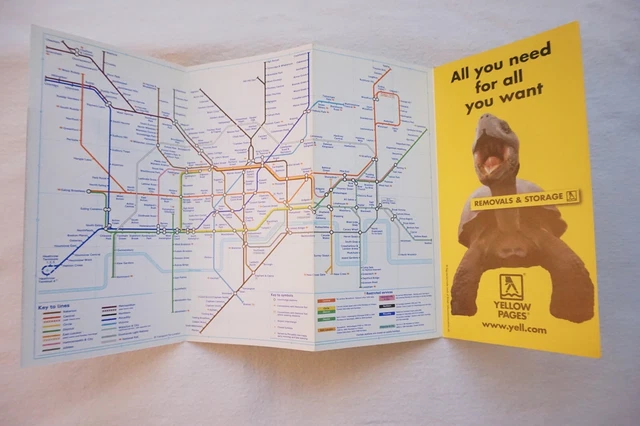 SEPT 2000 LONDON Underground Pocket Map Tube Map Tortoise VGC £15.99 ...