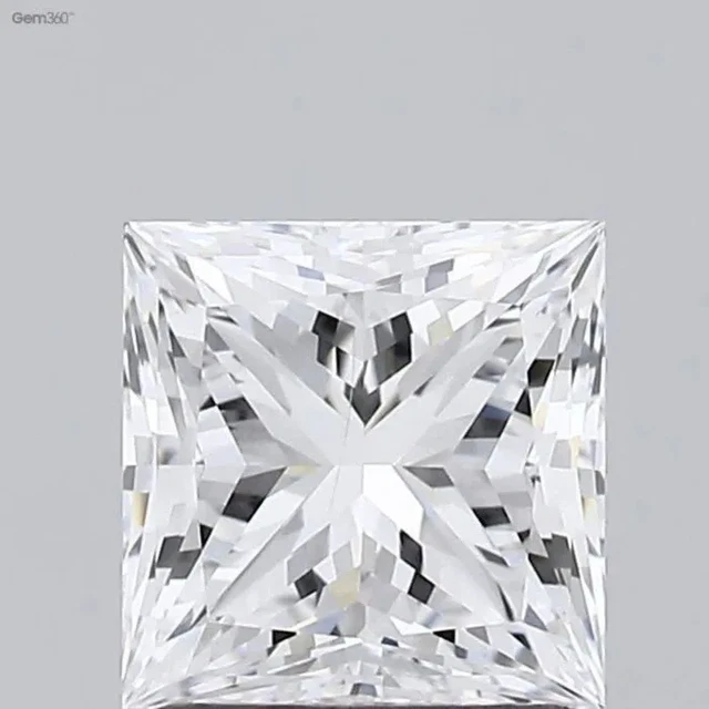 1.73 CT D/Si1 Grade EGL Certified Lab Created Princess Cut Diamond for Watch