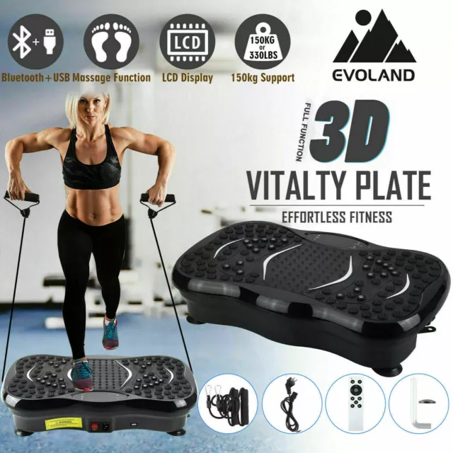 3D Vibrationsplatte Fitness Vibrationsgerät Vibro Heimtrainer Body Shaper LCD