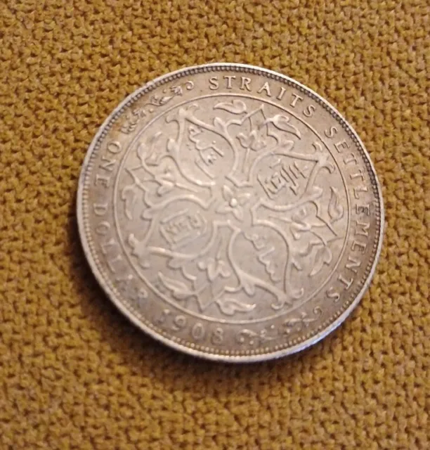 Pièce de Monnaie 1 One dollar Argent King Edward VII 1908