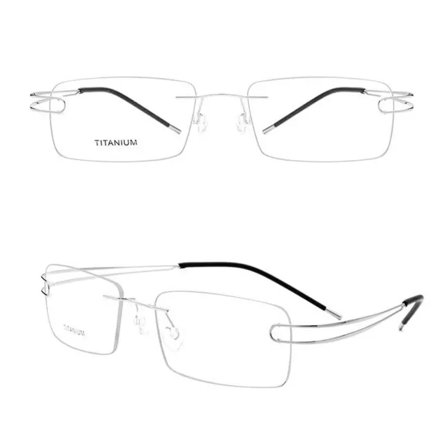 Rimless Reading Glasses Titanium Metal Frame Eyewear +0.50 +0.75 +1.00 to +6.00