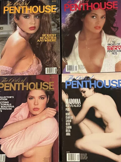 4 Rare,The Girls Of Penthouse Magazines, 1987 & 1988, Vintage Hardcover Issues 2