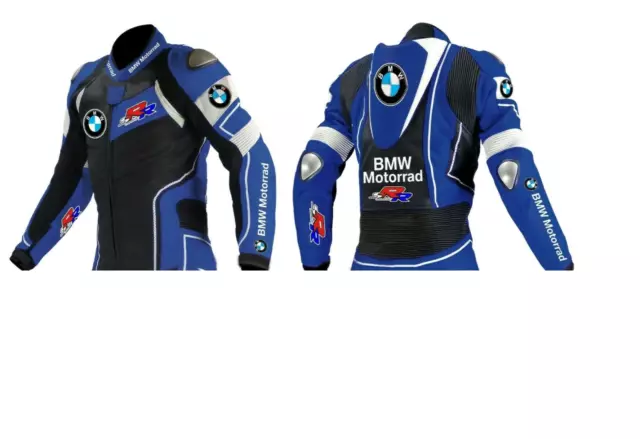 BMW S1000RR Motorcycle Leather Jacket Motorbike Sports Racing CE Armour Jacket