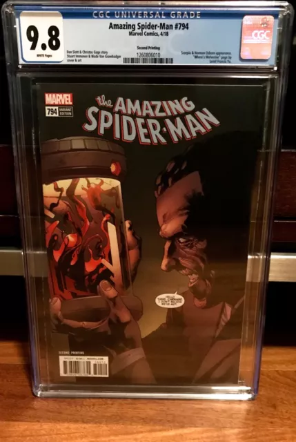 Amazing Spider-Man #794 Cgc 9.8 Goblin 2Nd Print Variant Osborn Carnage Nm Rare