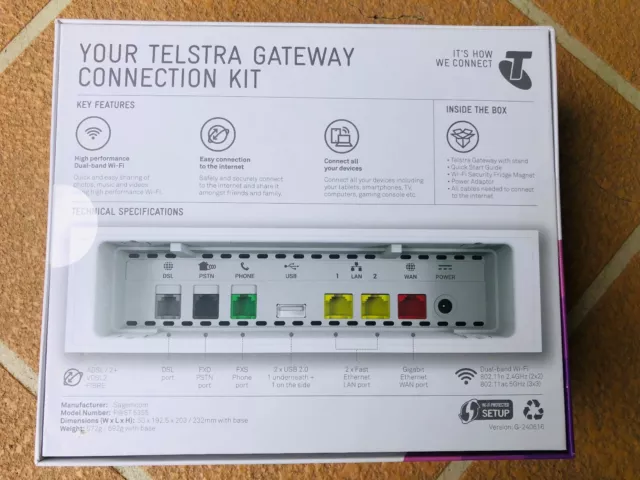 Telstra Gateway Max Connection Kit FTTN FTTB NEW 3