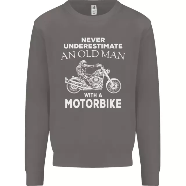 Felpa Maglione Biker Vecchio Moto Moto Divertente Uomo 3