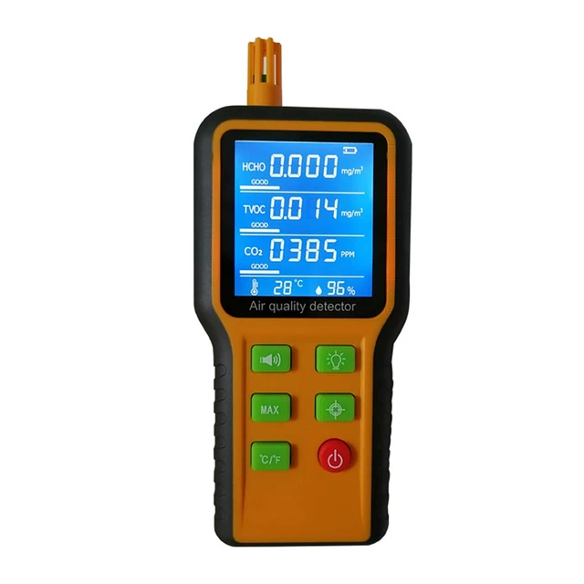 Monitor Della Qualità Dell'aria Per Interni, Tester 5 In 1, Kit Di Test Per Co2 Tvoc Hcho E Umidita Domestica~p180007698