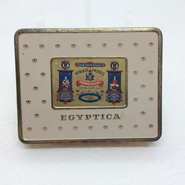 alte Zigarettendose Blechdose KYRIAZI BERLIN EGYPTICA  leer um 1960