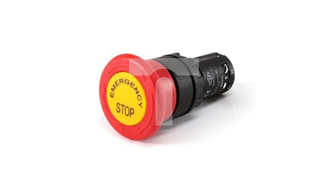 BOUTON MANUEL DE sécurité monobloc, avec étiquette Arrêt d'urgenc /T2FR ...