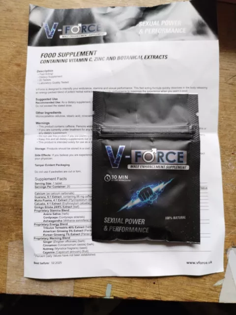 V-Force Pills 100mg - Stronger & Harder Enhanced Strength & Firmness for Men