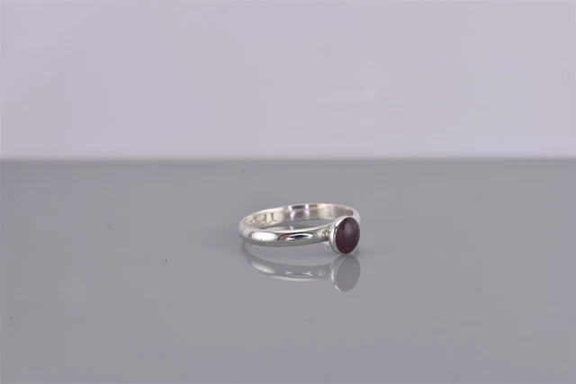 Taxco Sterling Silver Purple Button Band Ring Pinky Toe Mex 925 Sz: 3