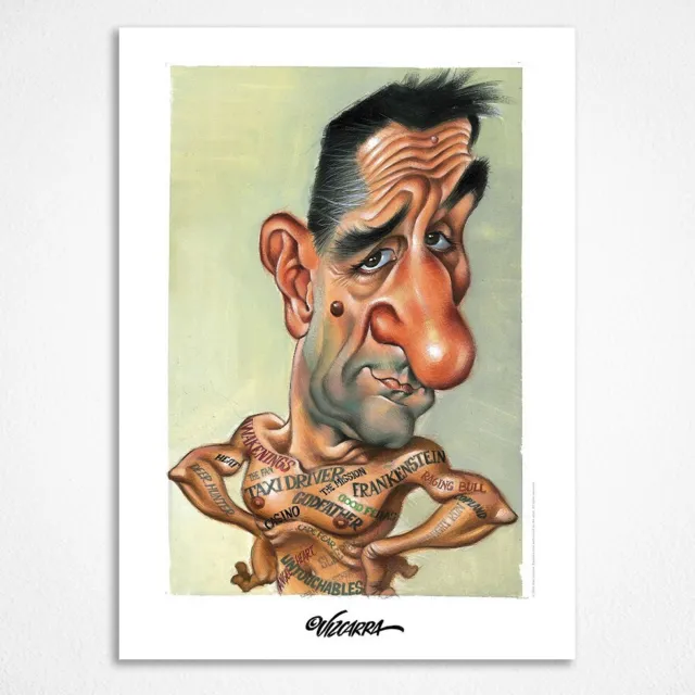 Robert de Niro Caricature - Joan Vizcarra - Art Print