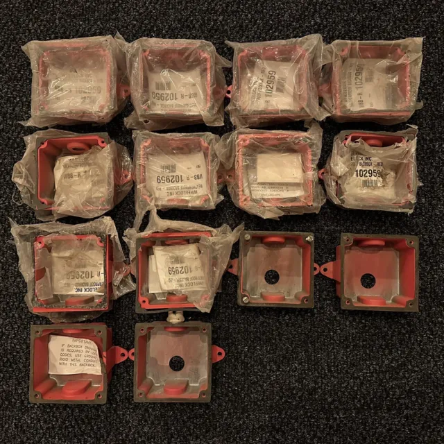 Lot Of 14 Wheelock WBB-R Fire Alarm Back Boxes