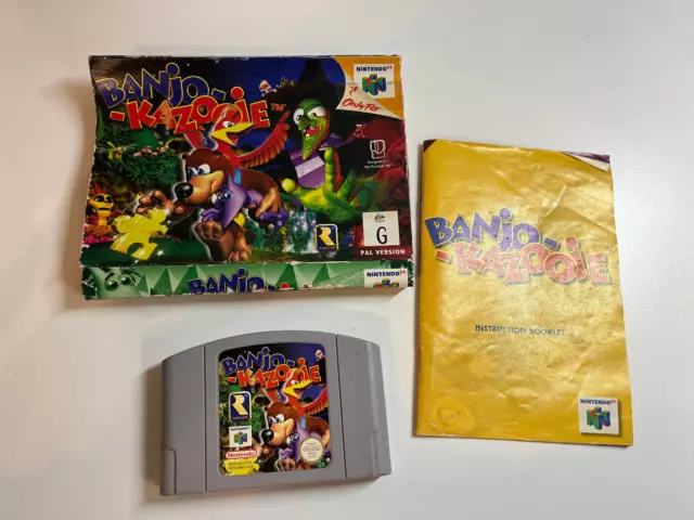 Banjo-Kazooie Nintendo 64 N64 Original Game with Booklet