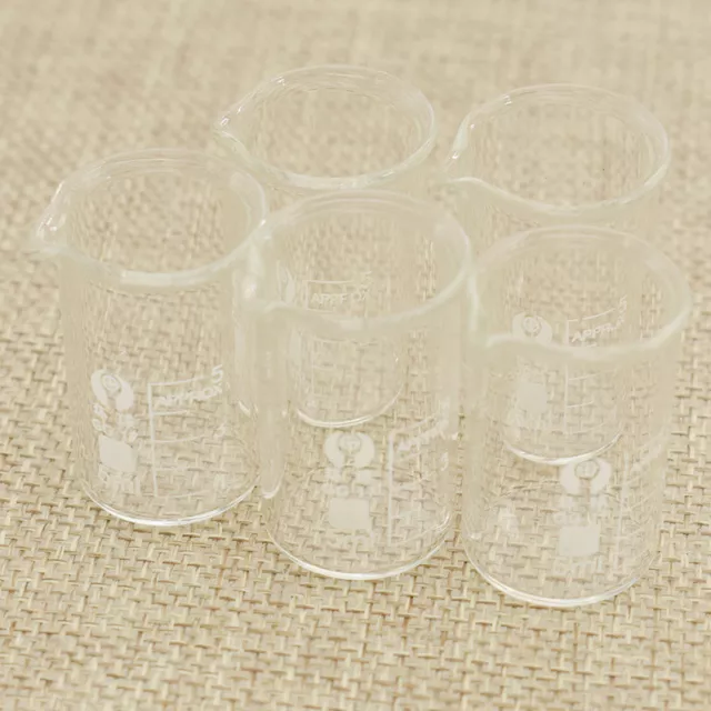 5mL Chemistry Laboratory Beaker Borosilicate Glass Beaker Transparent Lab Supply