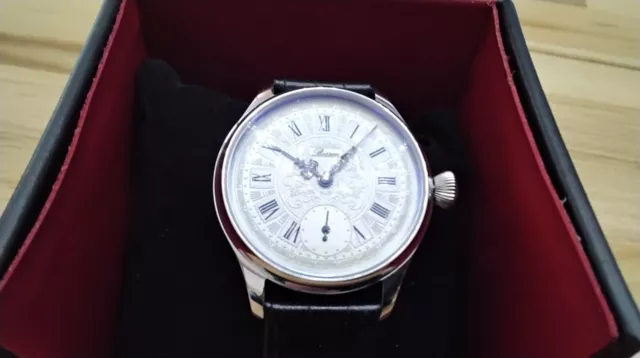 Herrenuhr Besson , Mechanische, ETA UNITAS 498. Mit Box. Glasboden.