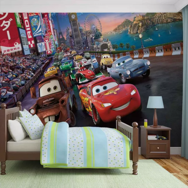 Disney Cars wallpaper mural in large size feature wall deco | no adhesive