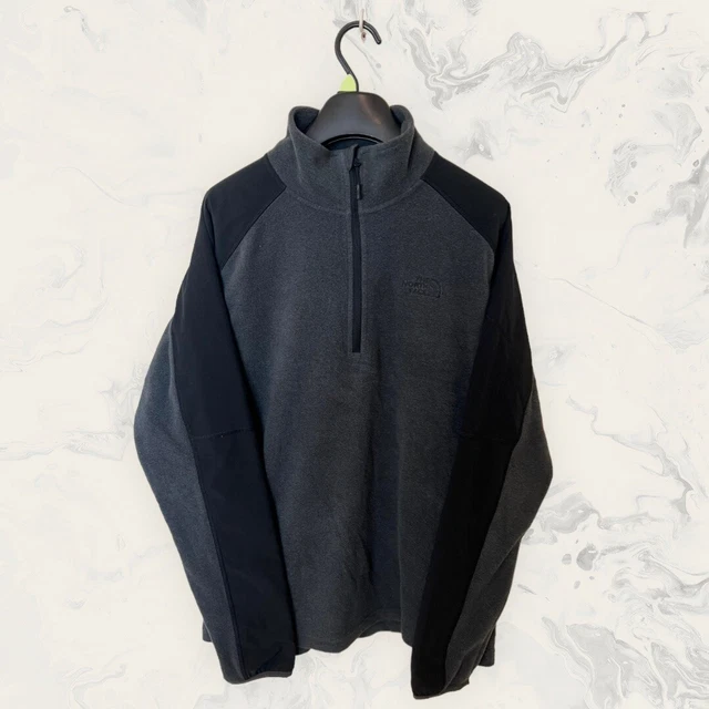 Giacca in pile da uomo grigia The North Face con cerniera intera - taglia media (M) M246
