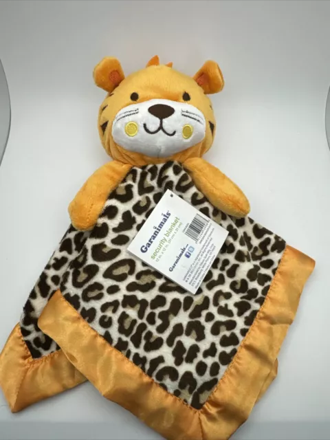 GARANIMALS Baby SECURITY BLANKET Orange LEOPARD Cheetah Tiger Cat Plush LOVEY