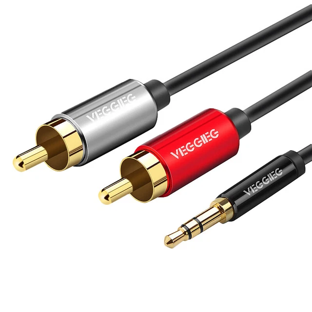 1X( RCA Cable 2RCA to 3.5 Audio Cable 3.5Mm Jack Rca Aux Cable for Phone Edifer