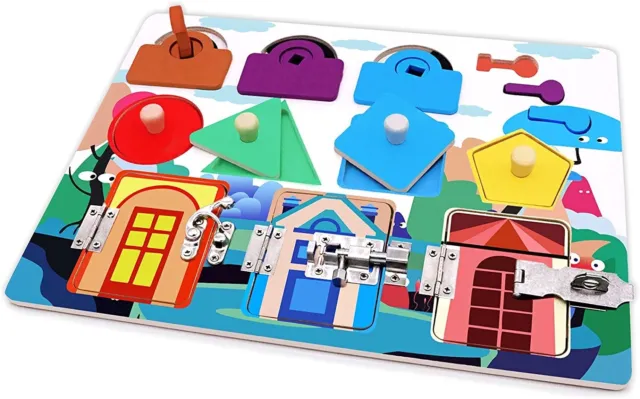Doyolta Montessori Busy Board Shape Sorter Educational Toy