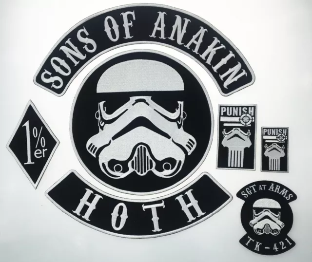 Full size Sons of Anakin Hoth Quality Iron/Sew on patches the last jedi anarchy