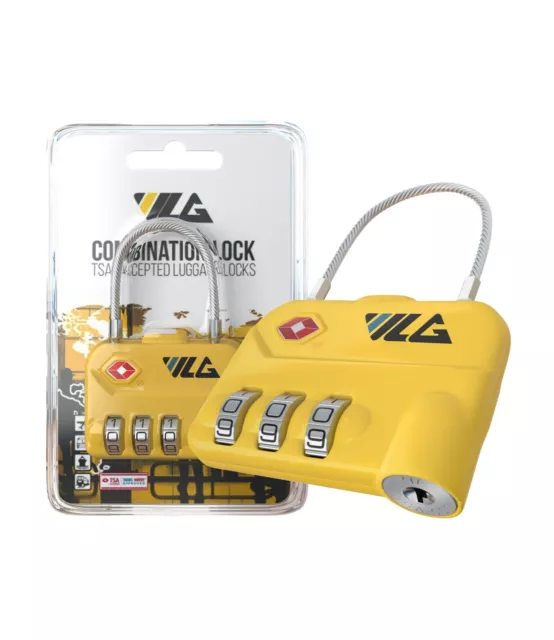 TSA Approved Luggage Travel Lock Set-Your-Own Combination Lock for Suitcase Bag