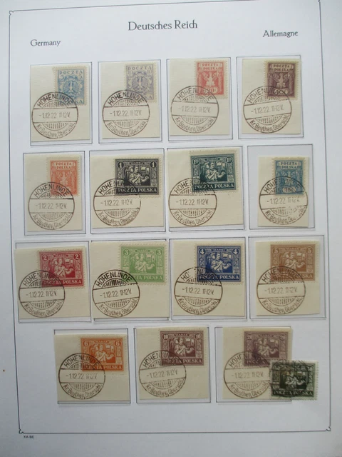 Abstimmungsgebiete Östl. Oberschlesien - Nr. 1 - 16 deutsche VOLLSTEMPEL - LUXUS