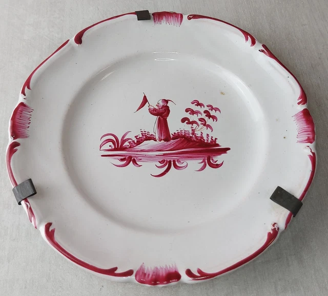 Ancienne assiette décor japonisant, en céramique, XIXème