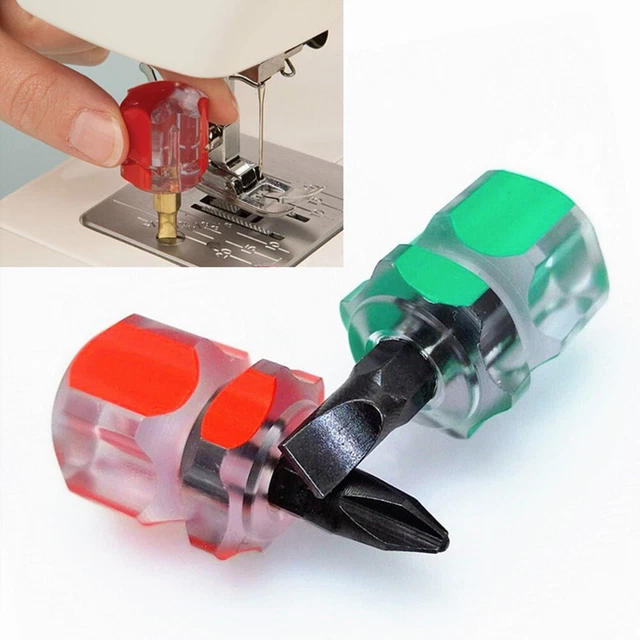 Practical Short Handle Screwdriver Set for Tight Spaces Cross Head & Slotted